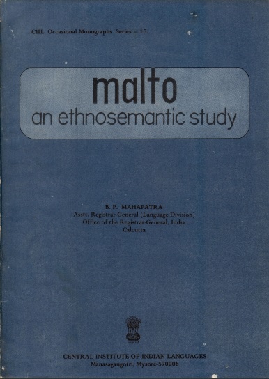 Malto an Ethnosemantic Study
